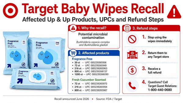 Target Baby Wipes Recall: Affected Up & Up Products, UPCs and Refund Steps
