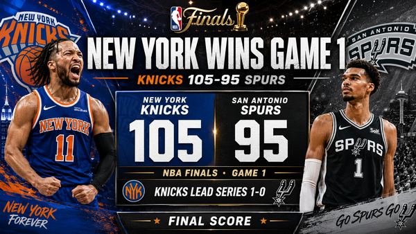 Knicks vs Spurs Score: New York Wins NBA Finals Game 1, 105-95