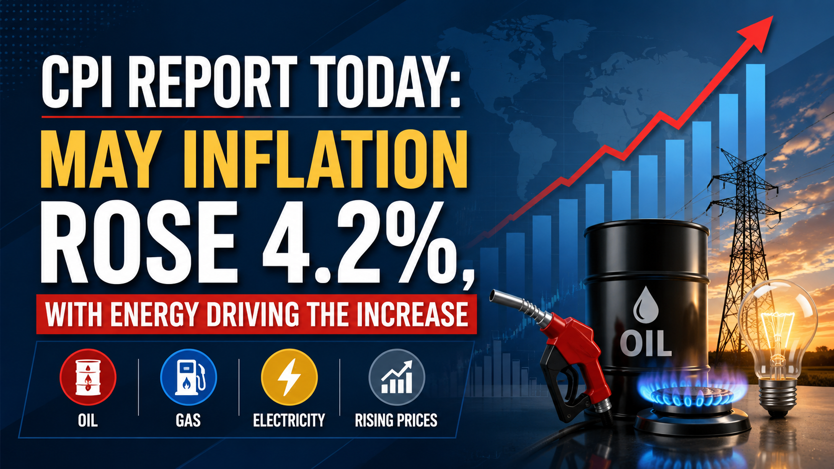 CPI Report Today: May Inflation Rose 4.2%, With Energy Driving the Increase