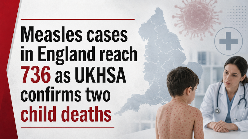 Measles cases in England reach 736 as UKHSA confirms two child deaths