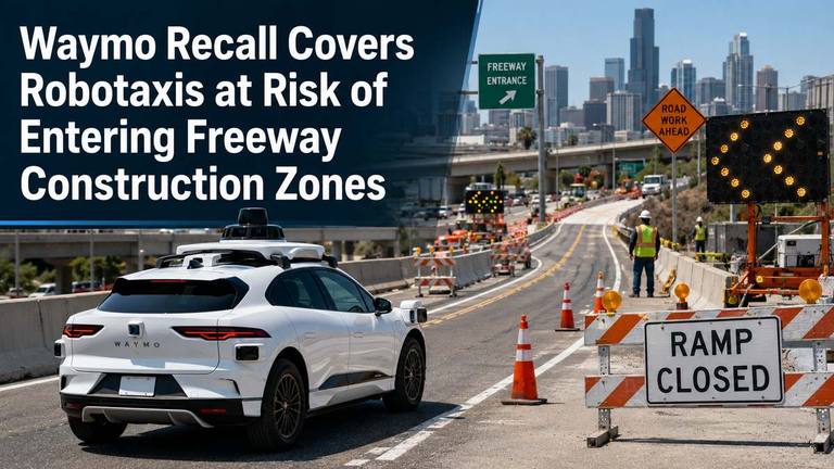 Waymo Recall Covers Robotaxis at Risk of Entering Freeway Construction Zones