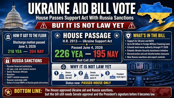 Ukraine Aid Bill Vote: House Passes Support Act With Russia Sanctions, But It Is Not Law Yet