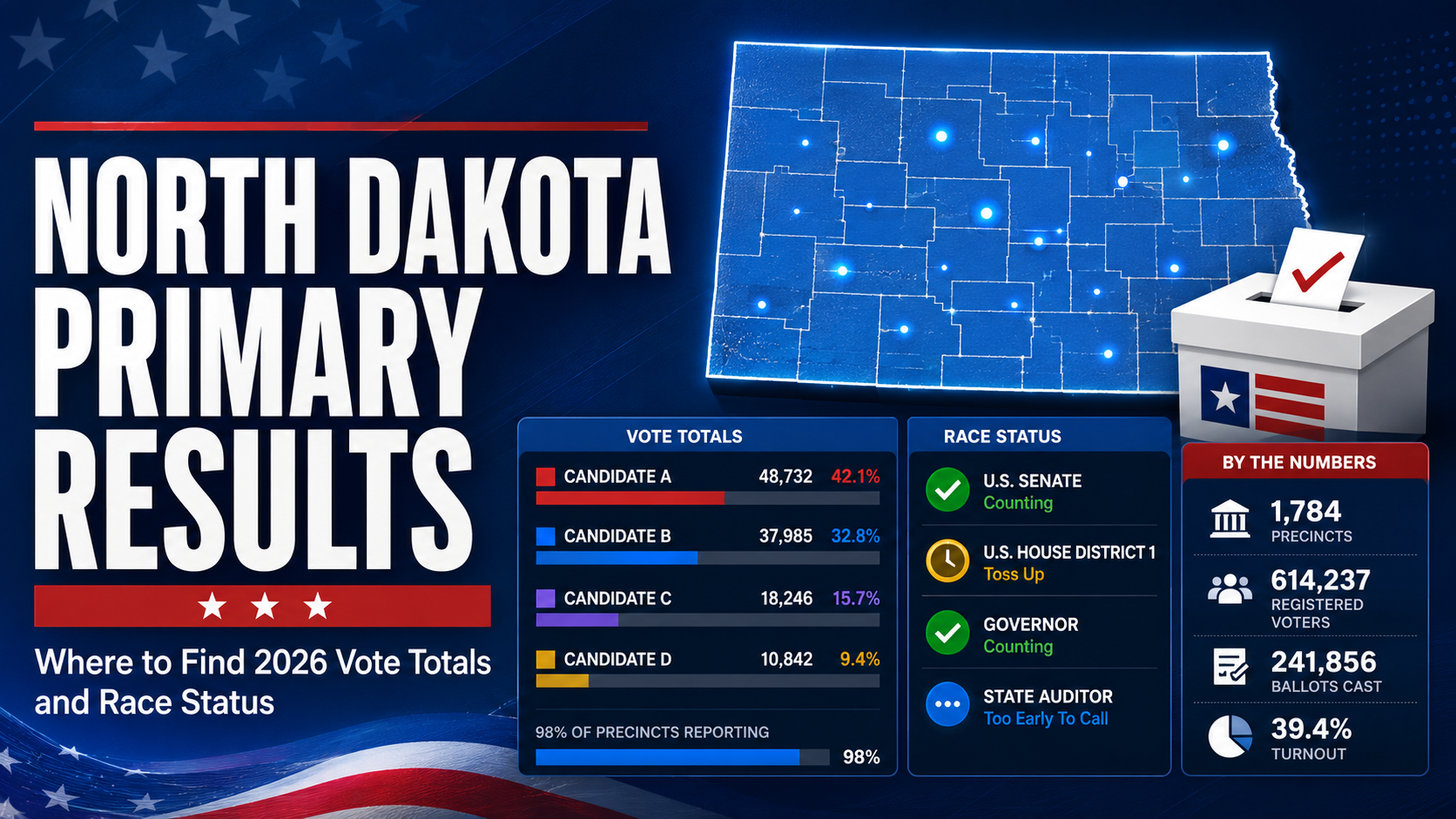 North Dakota Primary Results: Where to Find 2026 Vote Totals and Race Status
