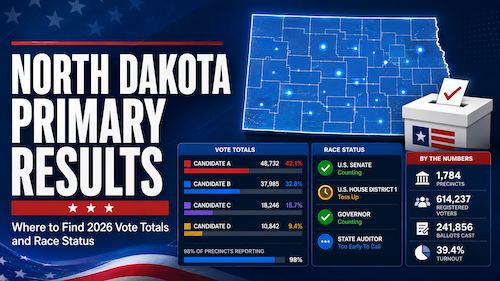 North Dakota Primary Results: Where to Find 2026 Vote Totals and Race Status