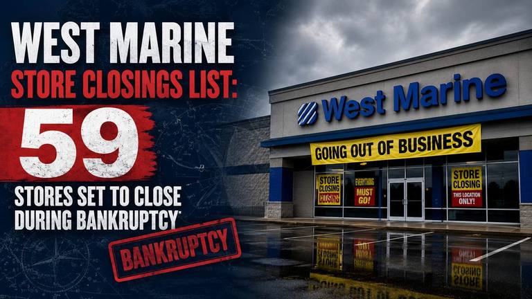 West Marine Store Closings List: 59 Stores Set to Close During Bankruptcy