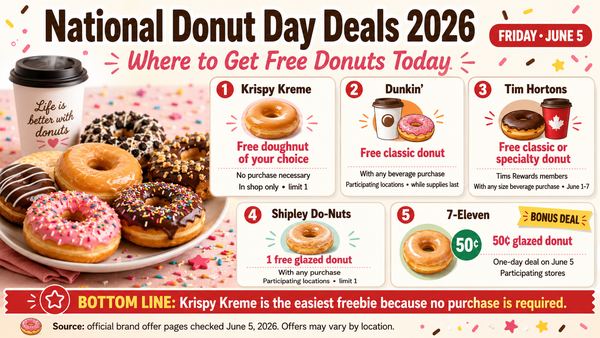 National Donut Day Deals 2026: Where to Get Free Donuts Today