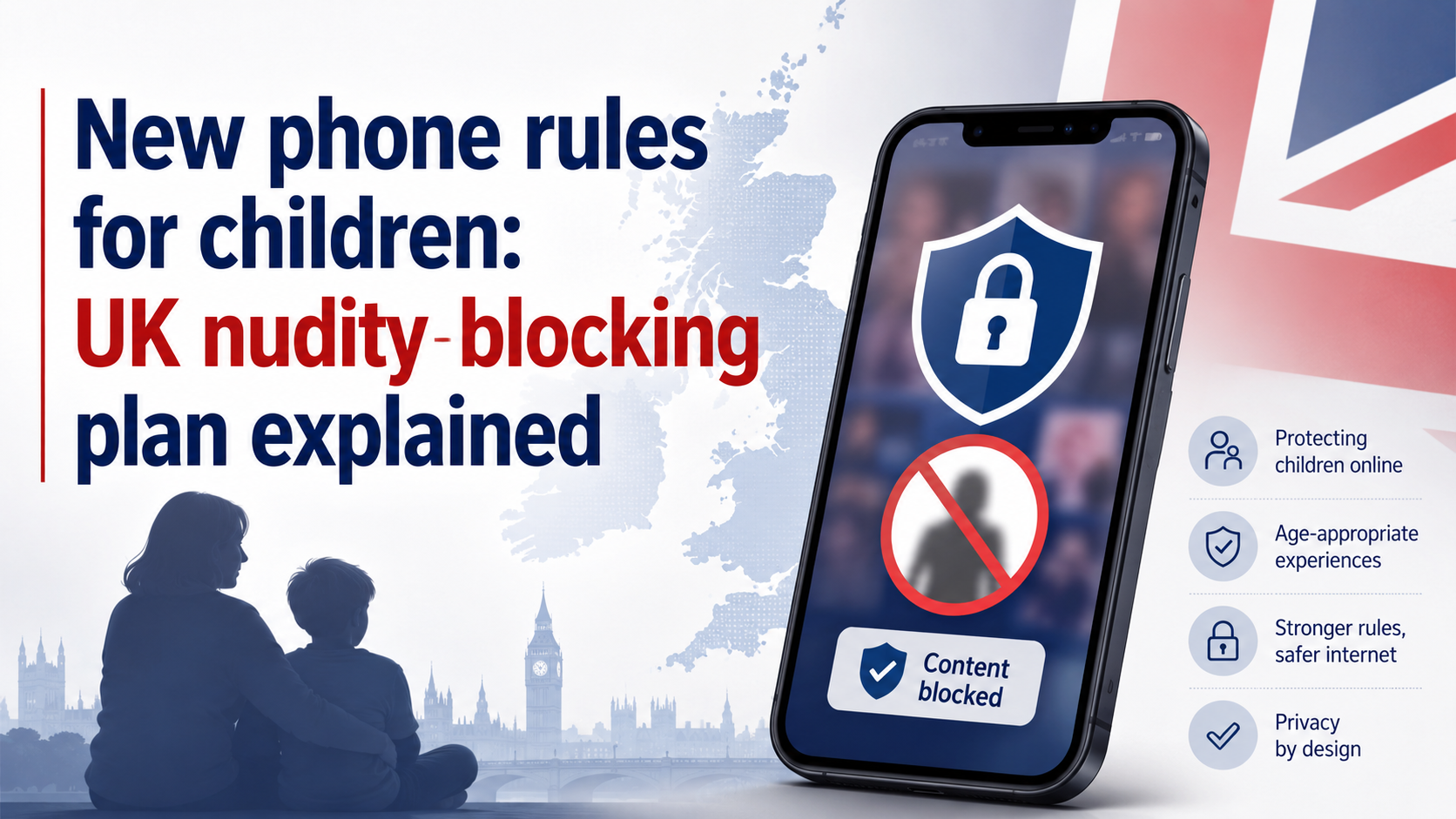 New phone rules for children: UK nudity-blocking plan explained