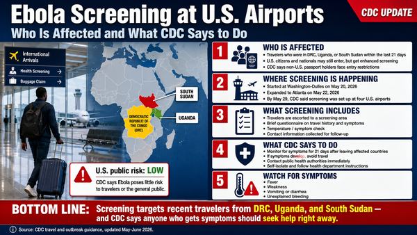 Ebola Screening at U.S. Airports: Who Is Affected and What CDC Says to Do