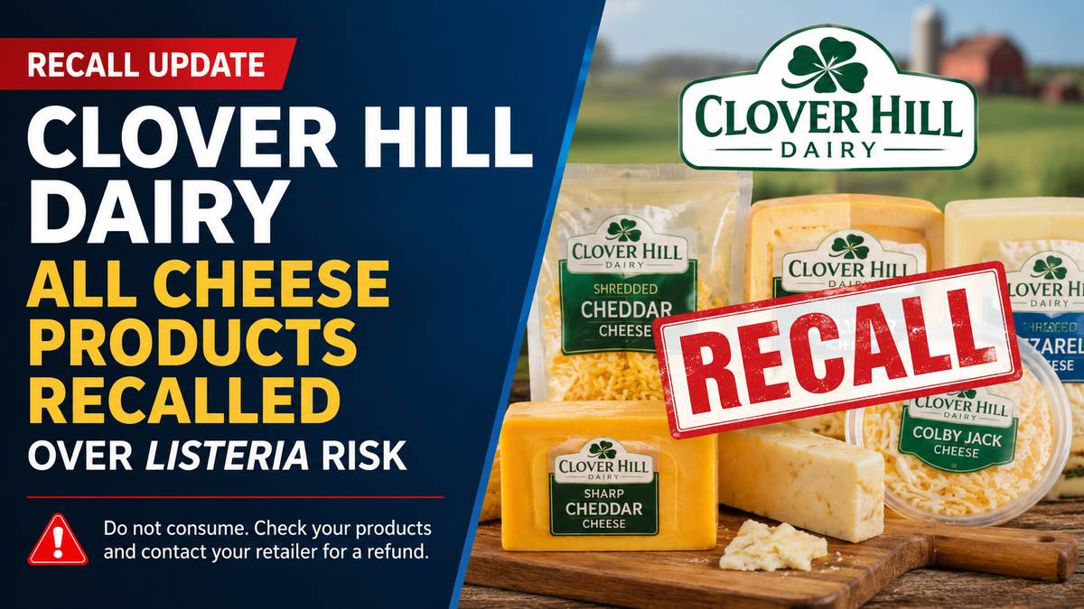Clover Hill Dairy recall update: All cheese products recalled over Listeria risk