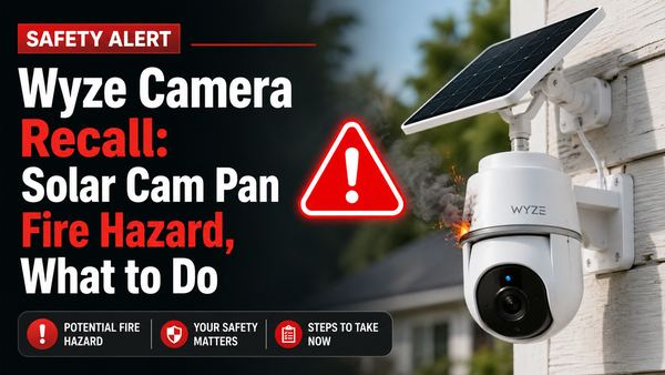 Wyze Camera Recall: Solar Cam Pan Fire Hazard, What to Do