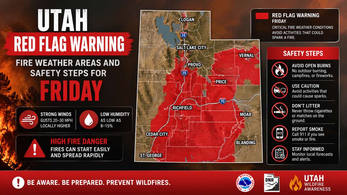 Utah Red Flag Warning: Fire Weather Areas and Safety Steps for Friday