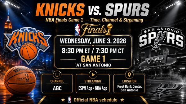 Knicks vs. Spurs Time: NBA Finals Game 1 Channel and Streaming