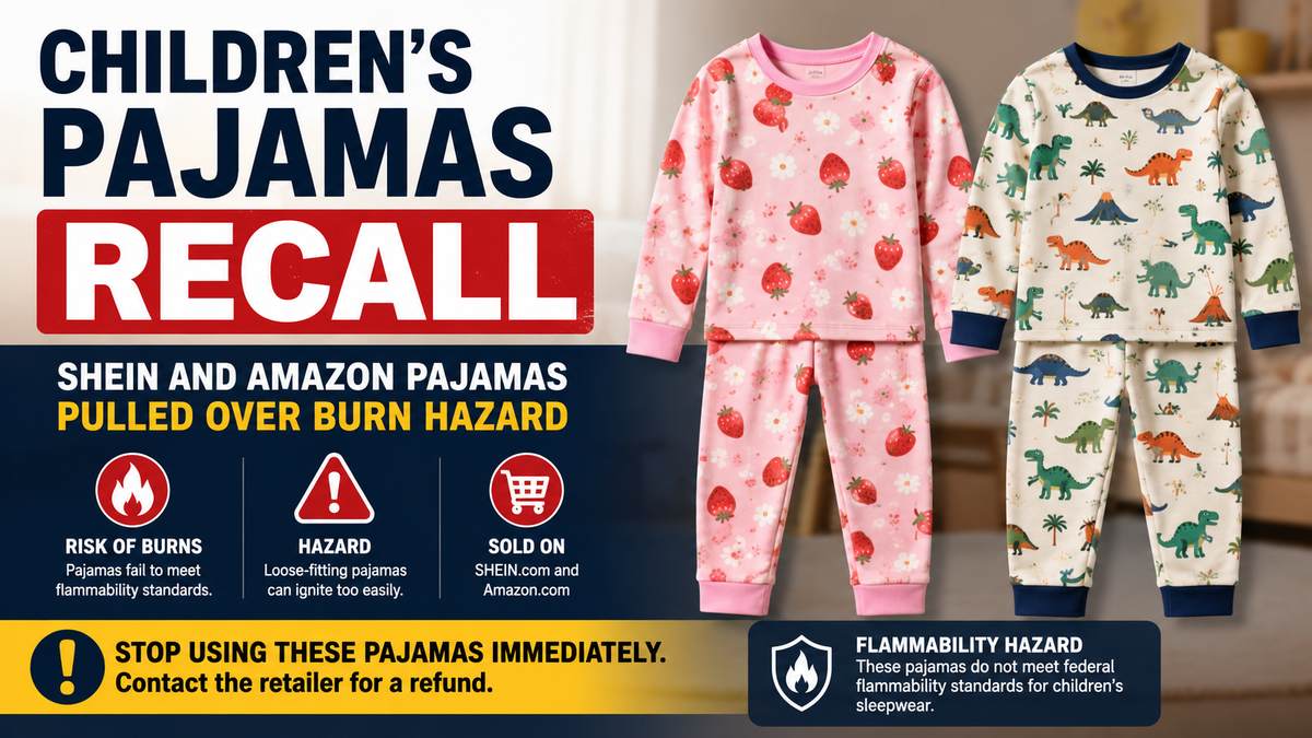 Children’s Pajamas Recall: SHEIN and Amazon Pajamas Pulled Over Burn Hazard
