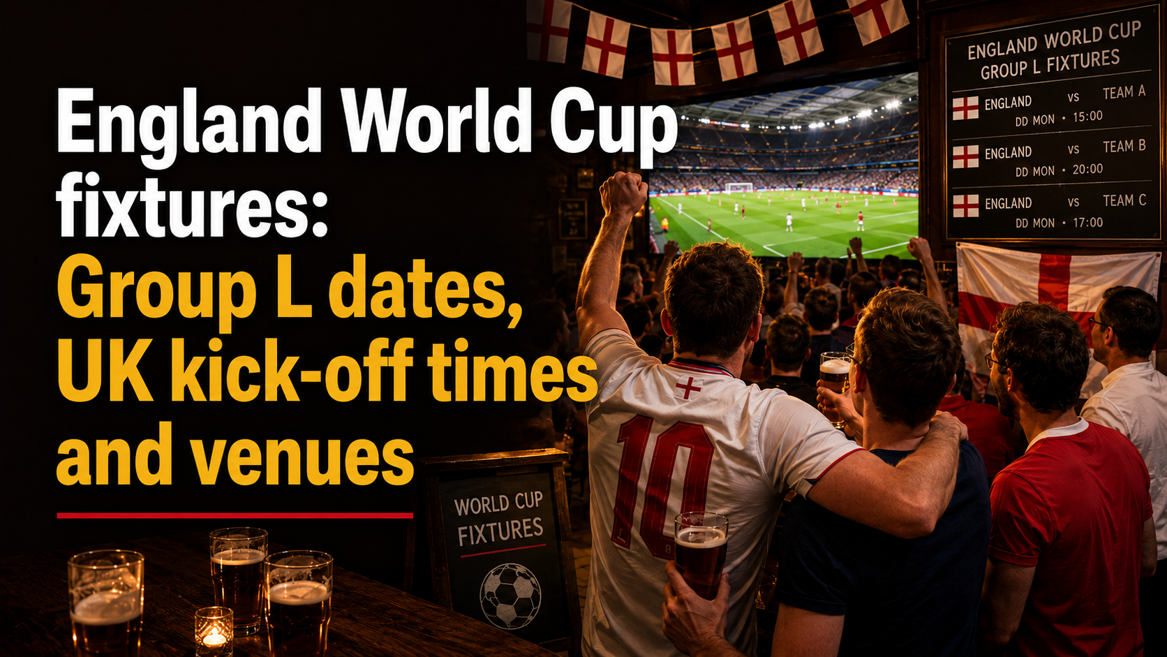 England World Cup fixtures: Group L dates, UK kick-off times and venues