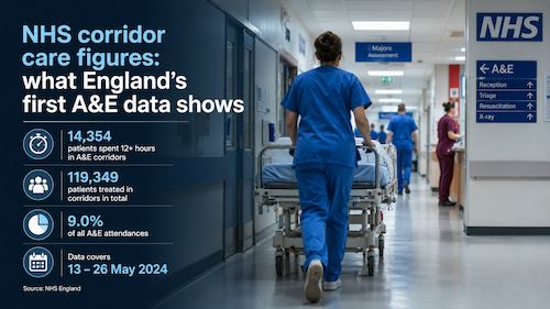NHS corridor care figures: what England’s first A&E data shows