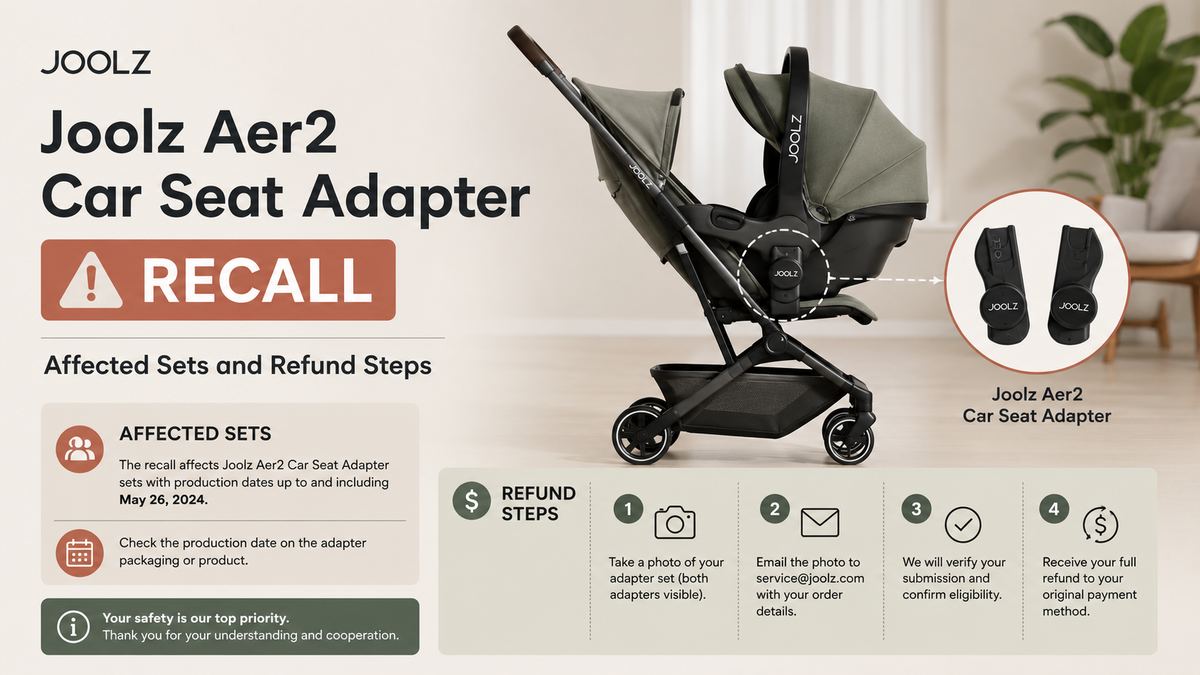 Joolz Aer2 Car Seat Adapter Recall: Affected Sets and Refund Steps