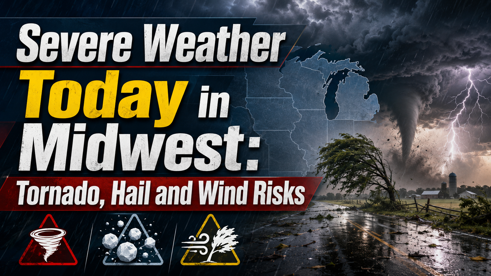 Severe Weather Today in Midwest: Tornado, Hail and Wind Risks