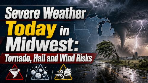Severe Weather Today in Midwest: Tornado, Hail and Wind Risks