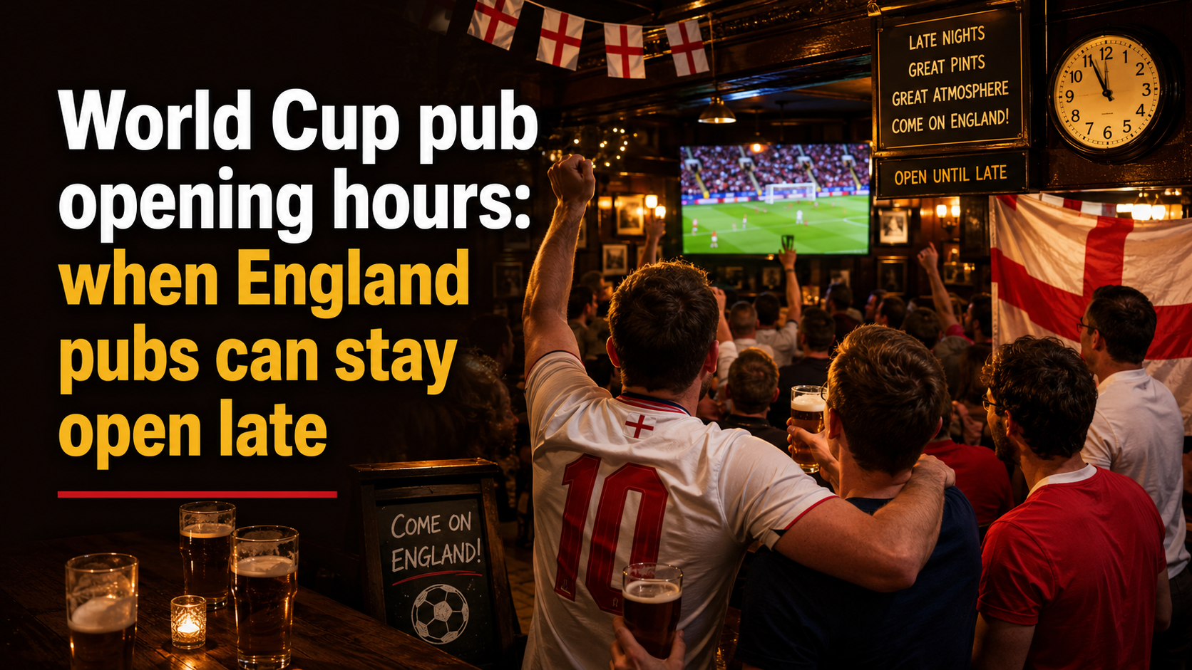 World Cup pub opening hours: when England pubs can stay open late