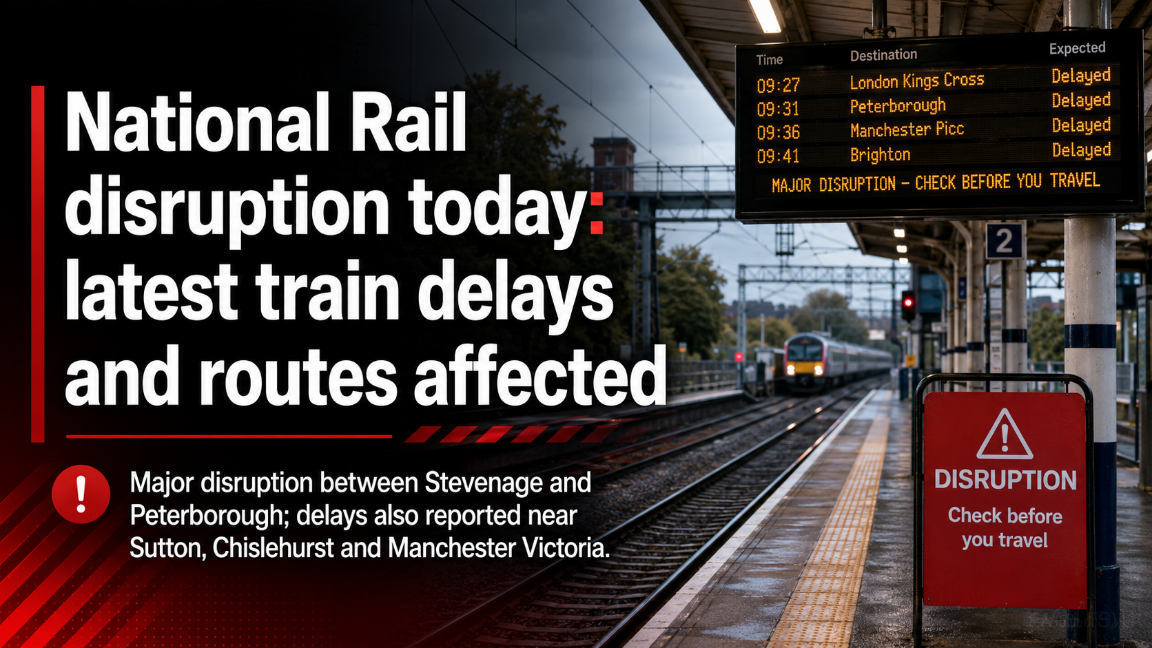 National Rail disruption today: latest train delays and routes affected