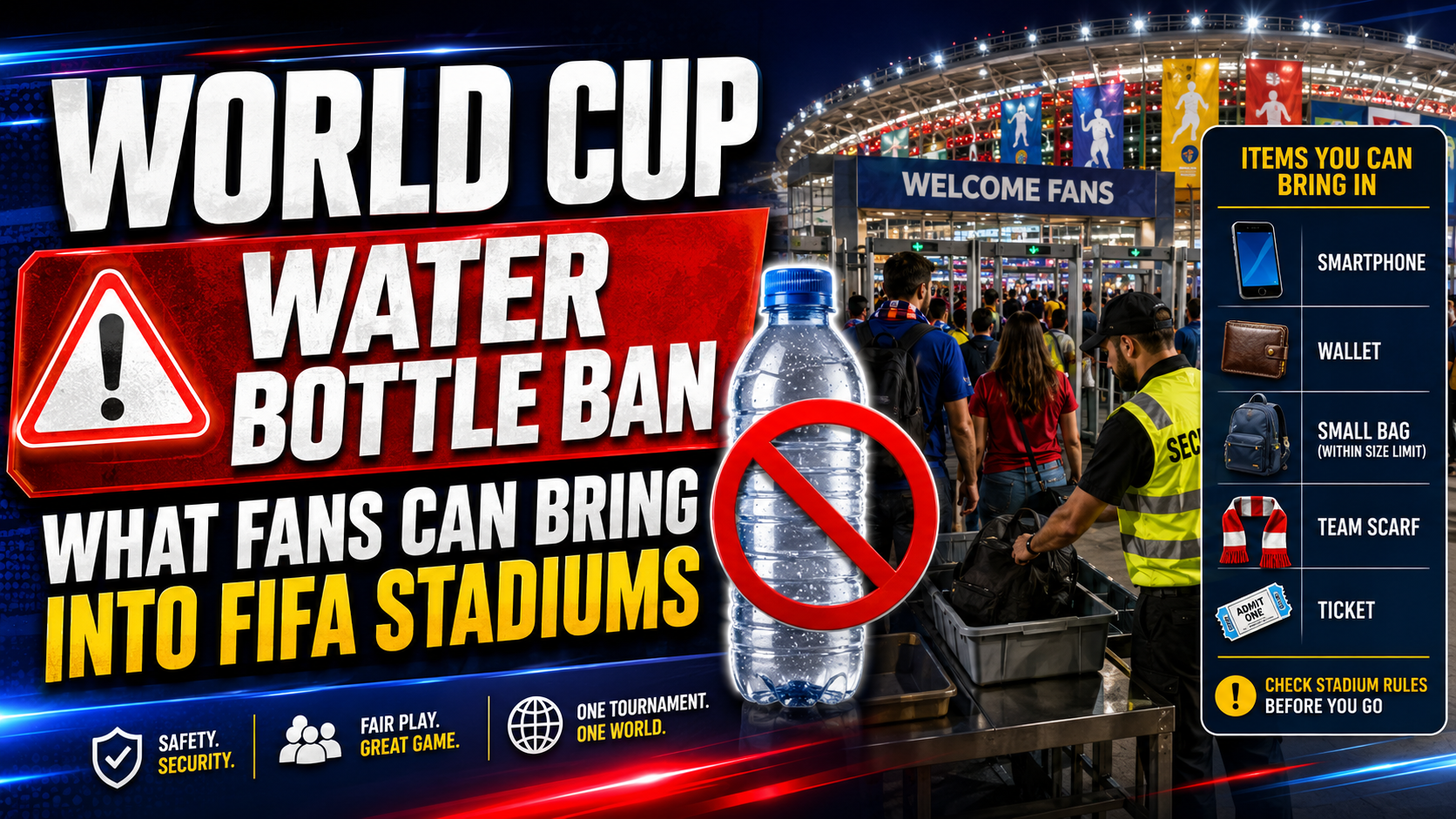 World Cup Water Bottle Ban: What Fans Can Bring Into FIFA Stadiums
